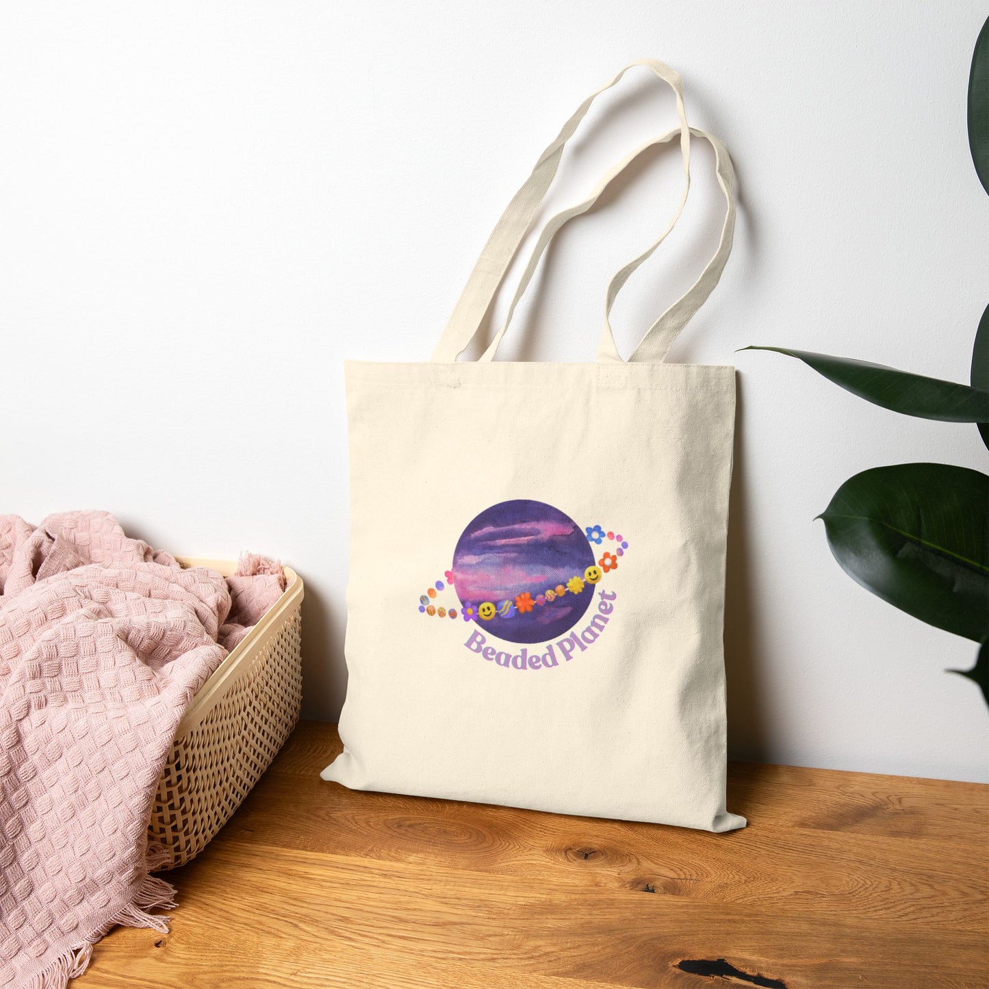Beaded Planet Tote Bag - Design 2