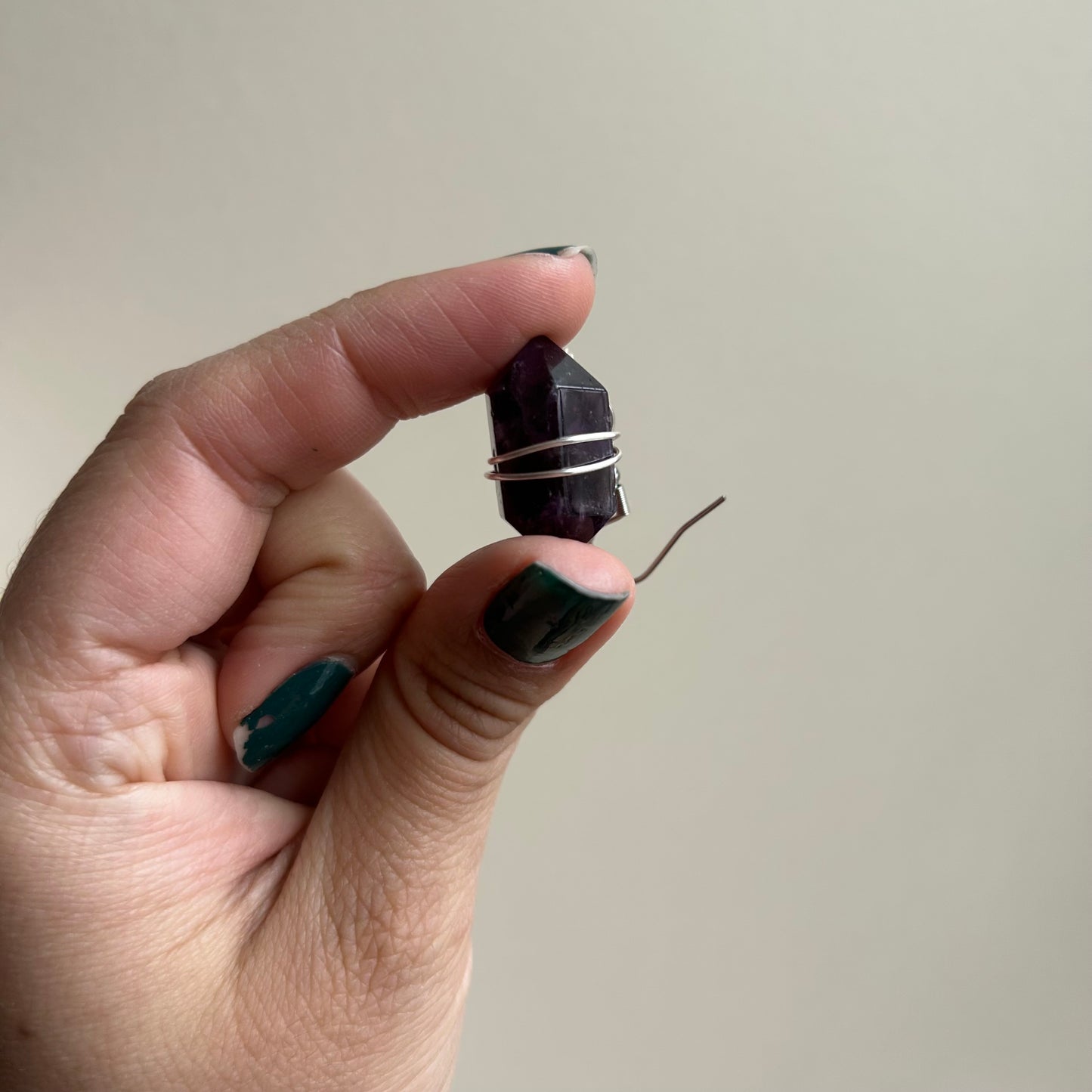 Wire-Wrapped Amethyst Earrings