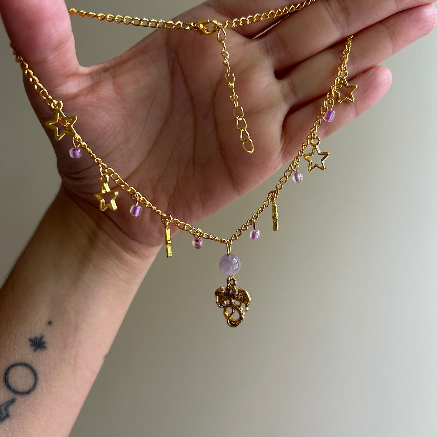 Amethyst Dragon Necklace