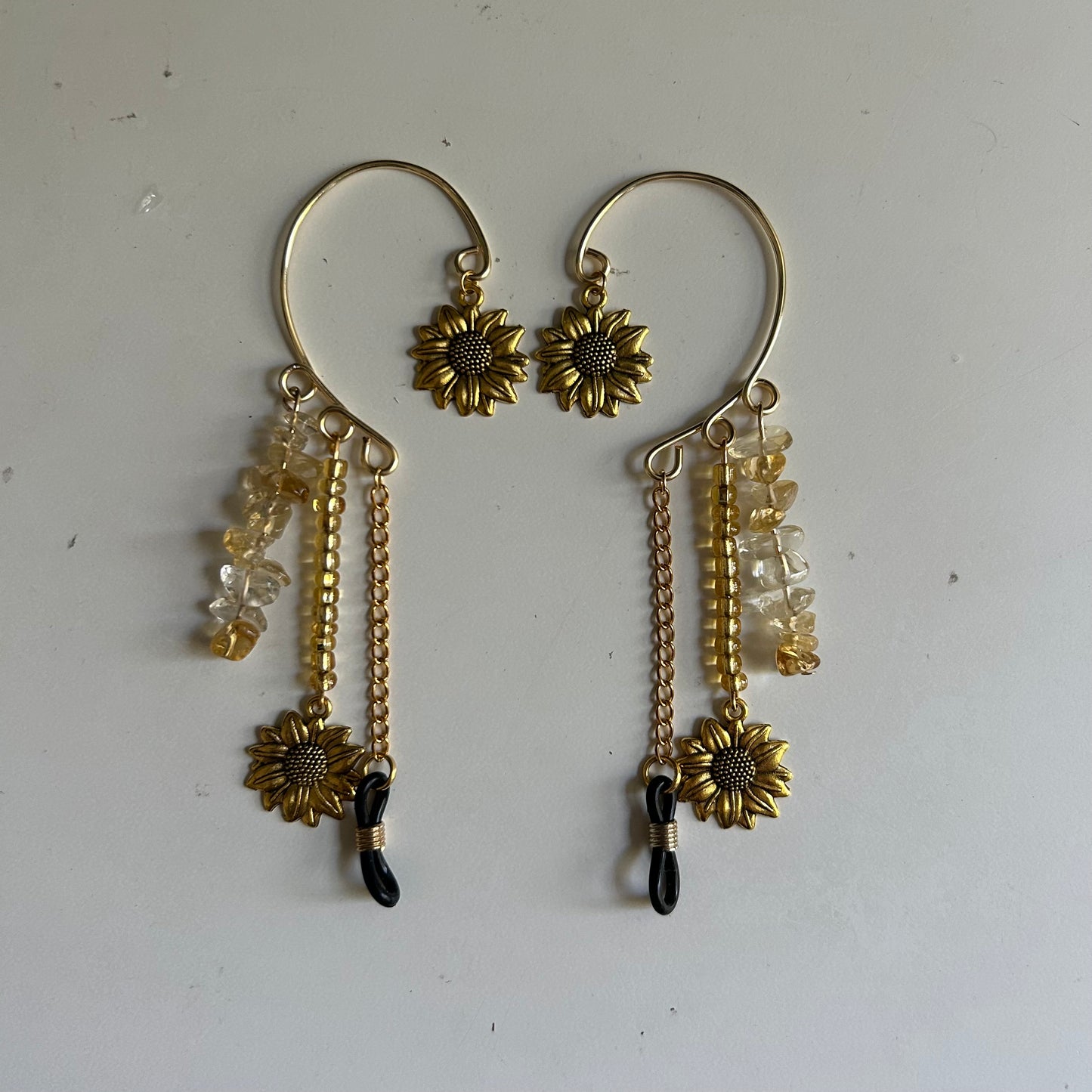 Citrine Sunflower AirPod Ear Cuffs