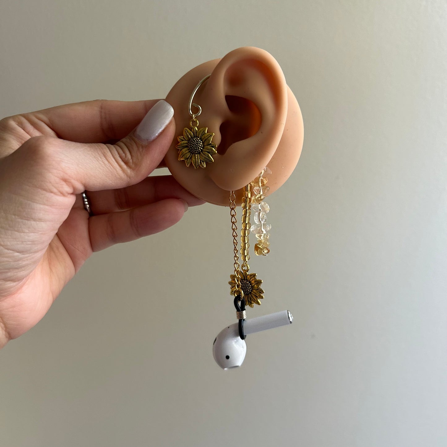 Citrine Sunflower AirPod Ear Cuffs