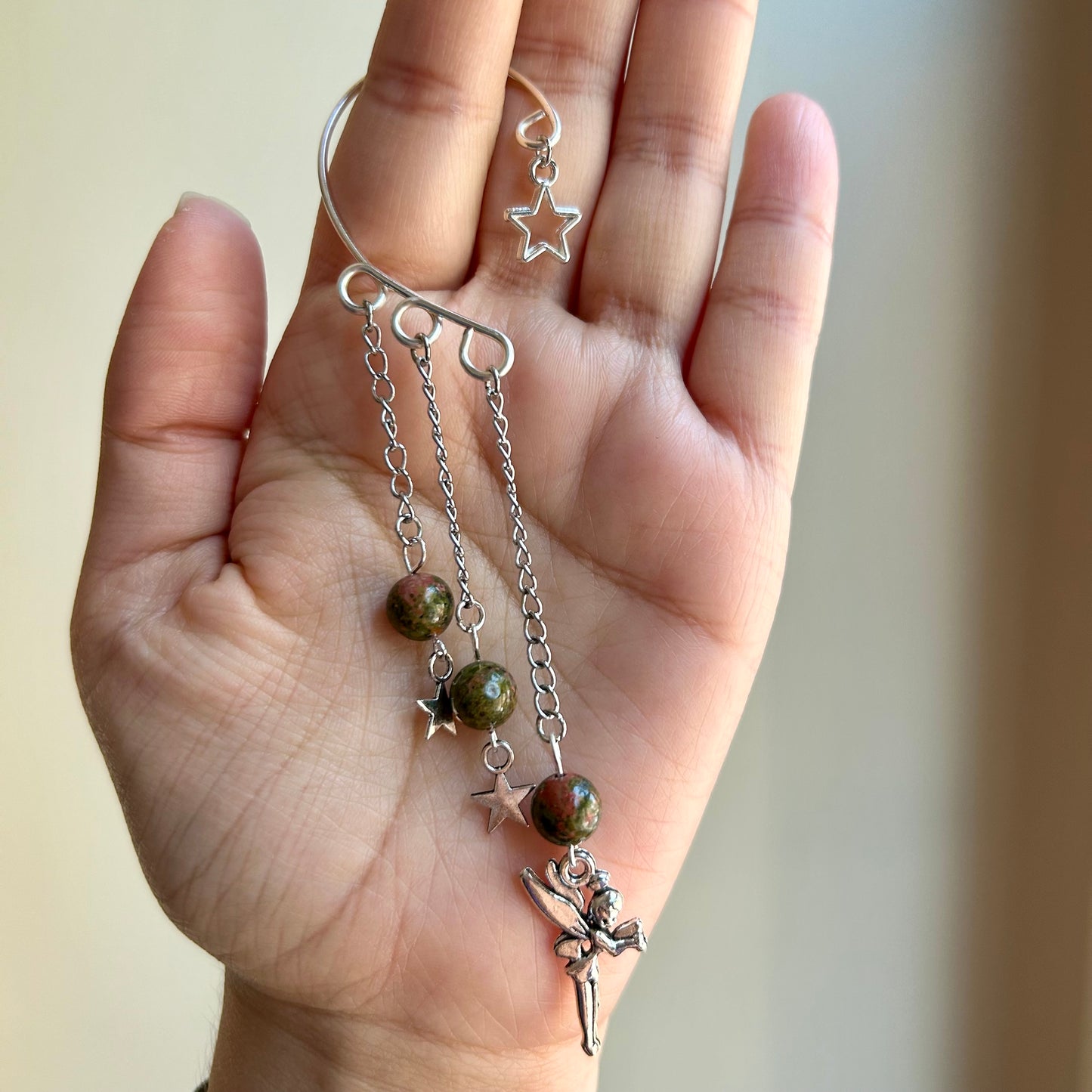 Unakite Star Fairy Ear Cuffs