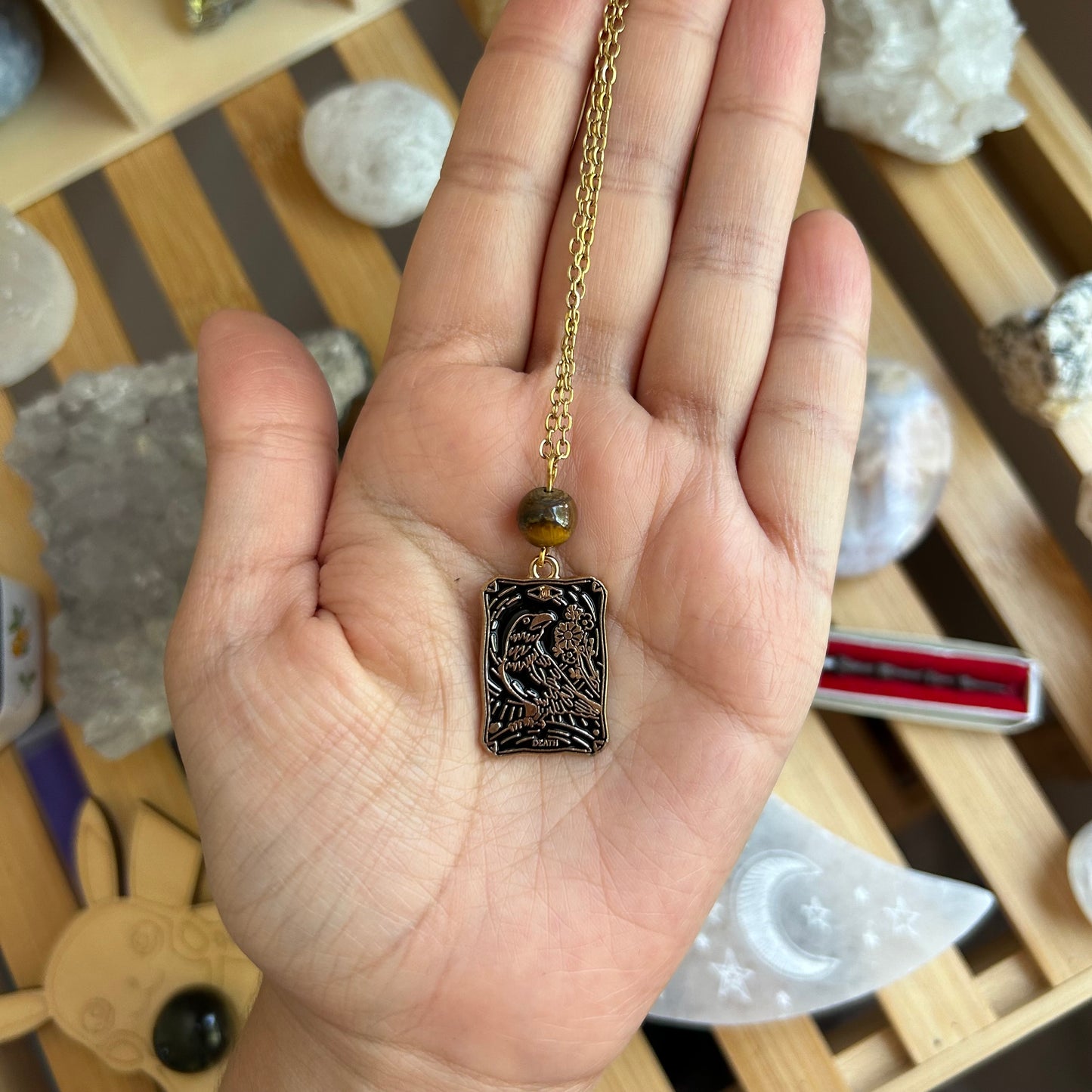 Death Tarot Card Necklace