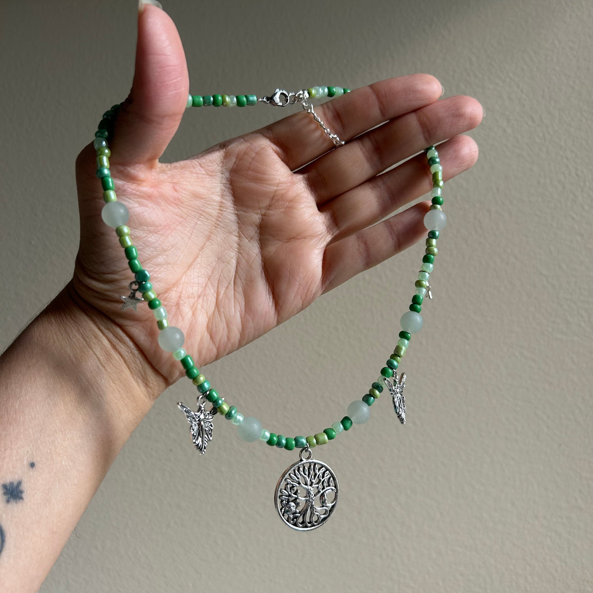 Garden Angel Beaded Necklace