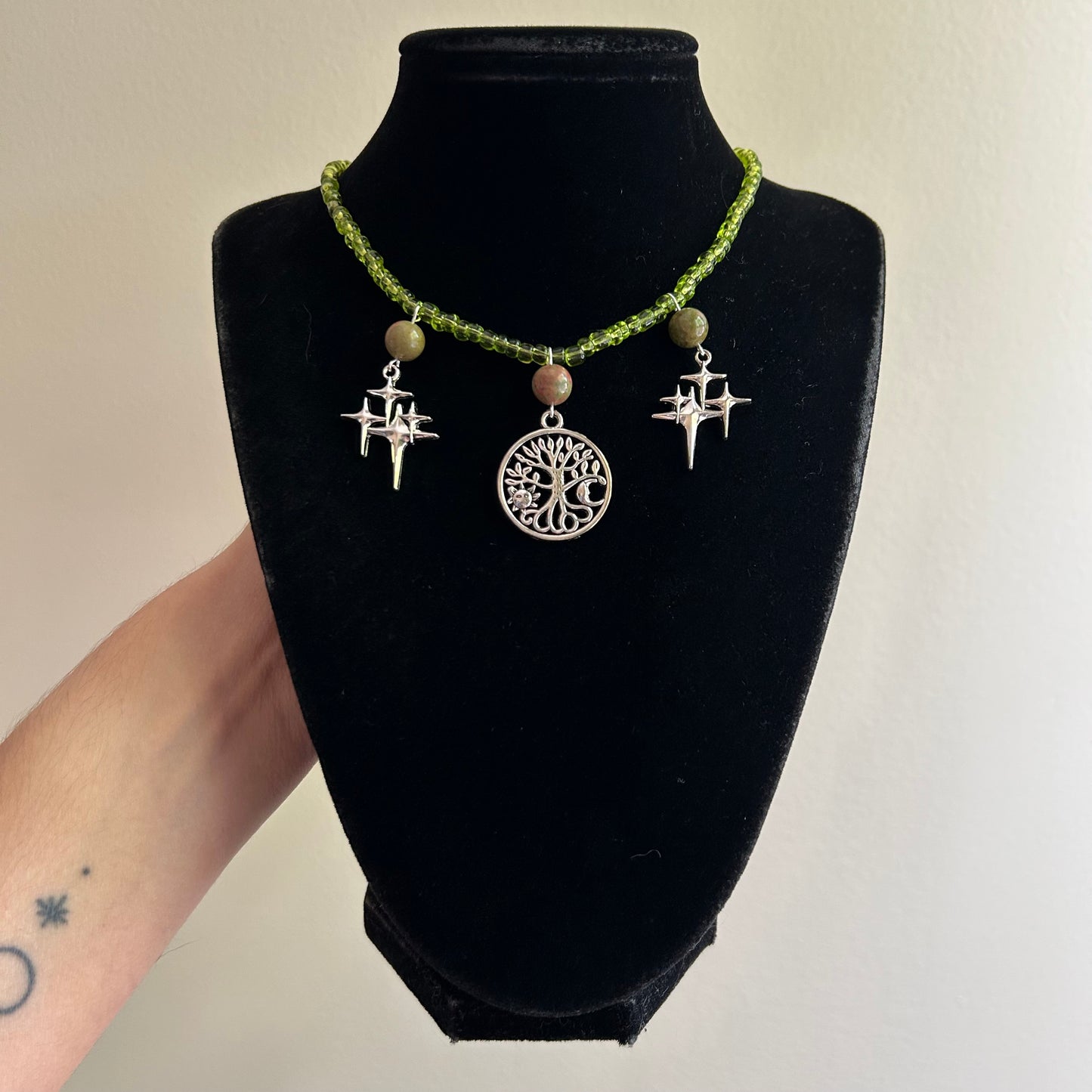 Unakite Universe Beaded Necklace