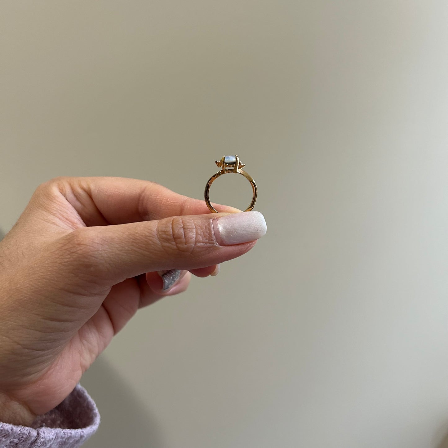 Vintage 18K HGE Fire Opal Ring (Size US 6)
