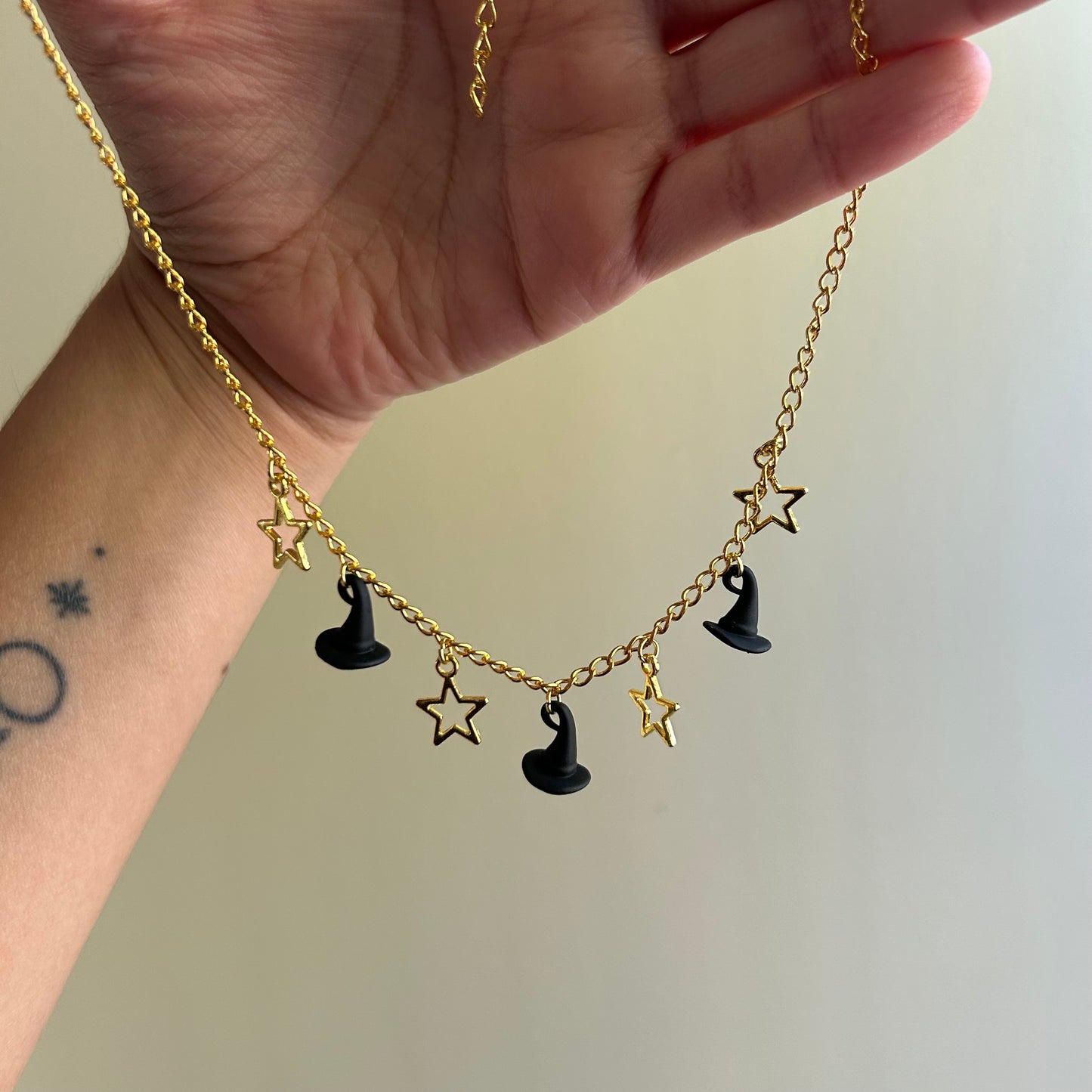 Witch Hat & Star Necklace