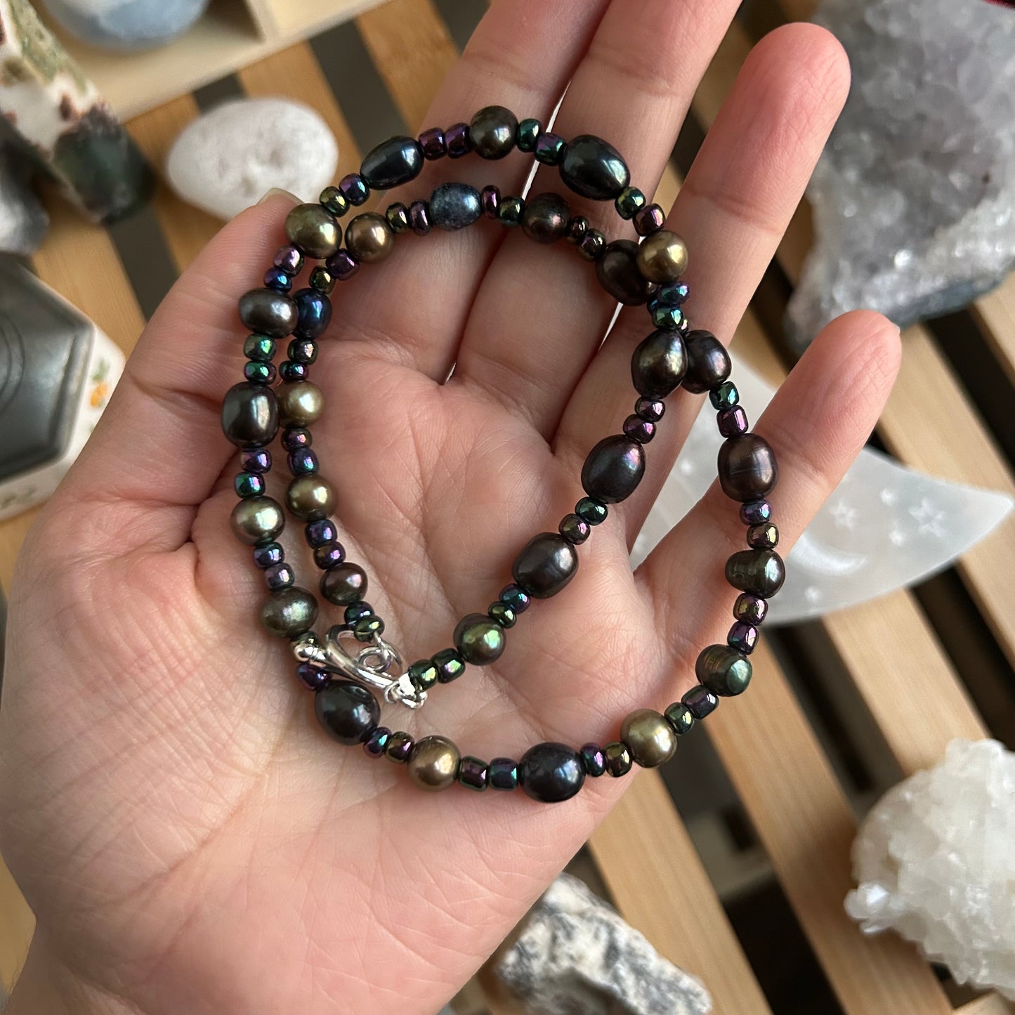 Dyed Freshwater Pearl Beaded Necklace