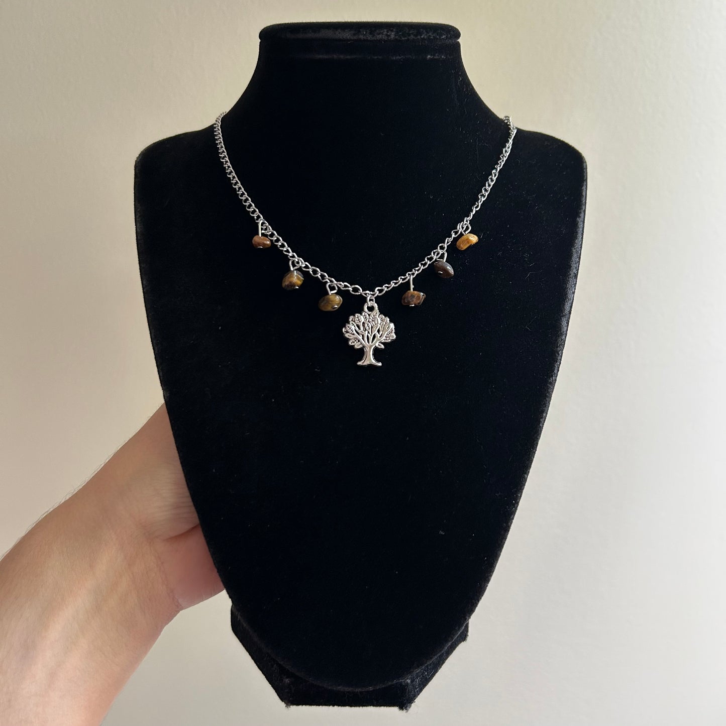 Tigers Eye Tree Necklace