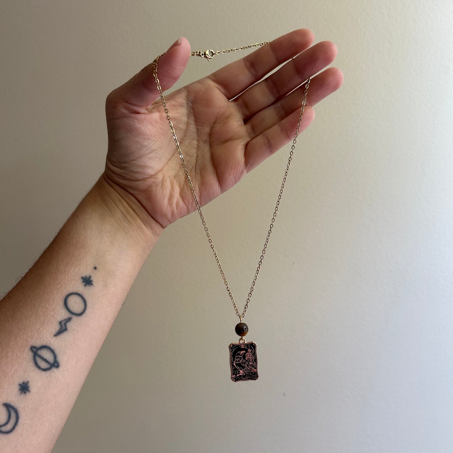 Death Tarot Card Necklace