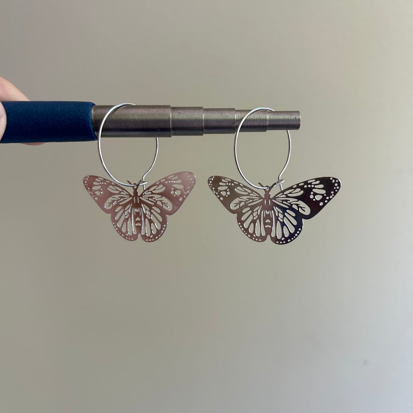 Butterfly Hoop Earrings