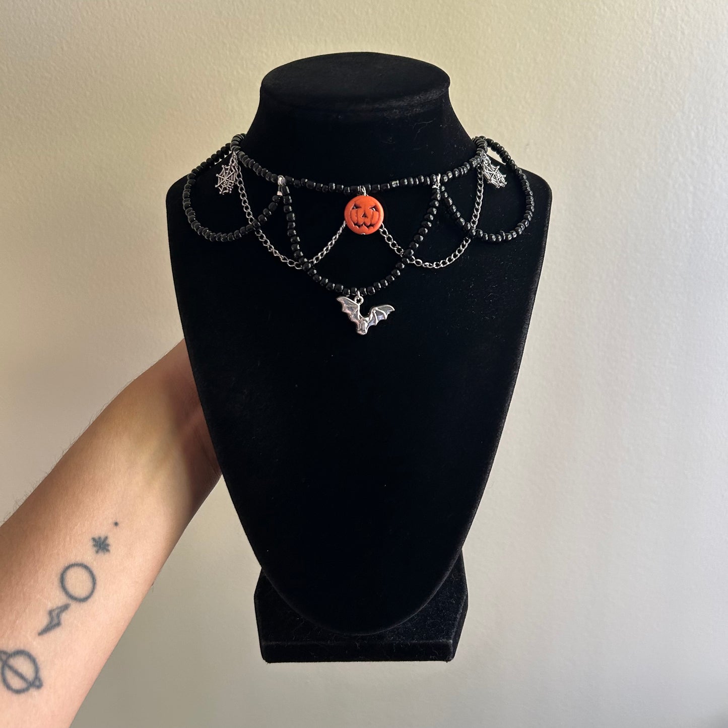 Halloween Queen Beaded Necklace