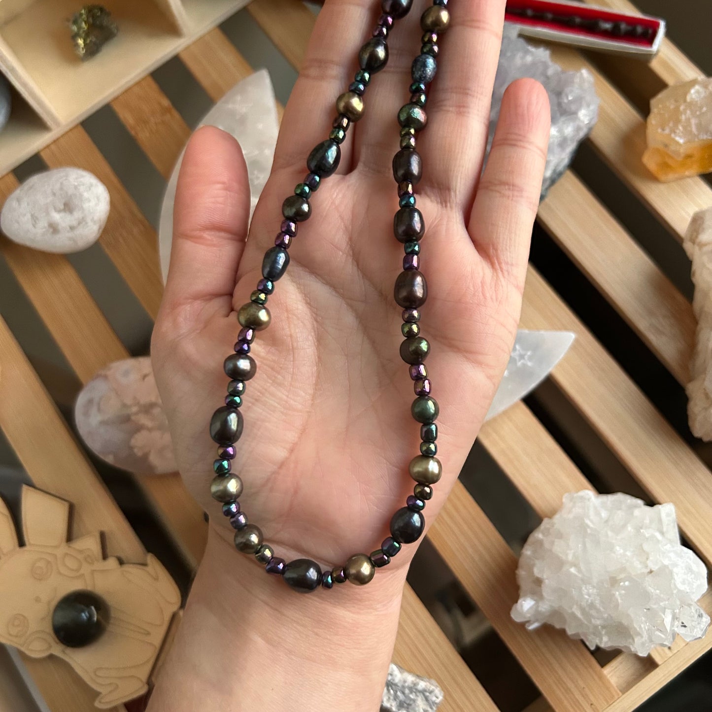 Dyed Freshwater Pearl Beaded Necklace