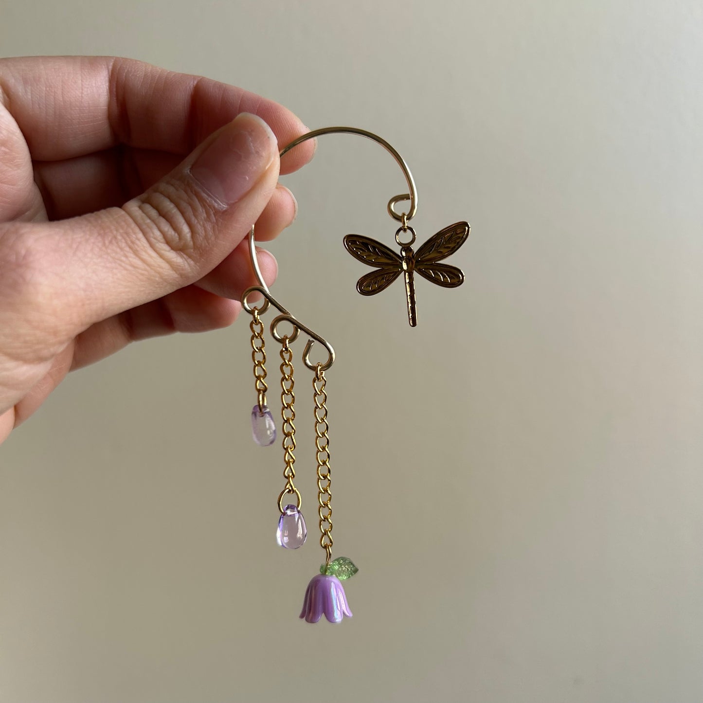 Lavender Garden Ear Cuffs