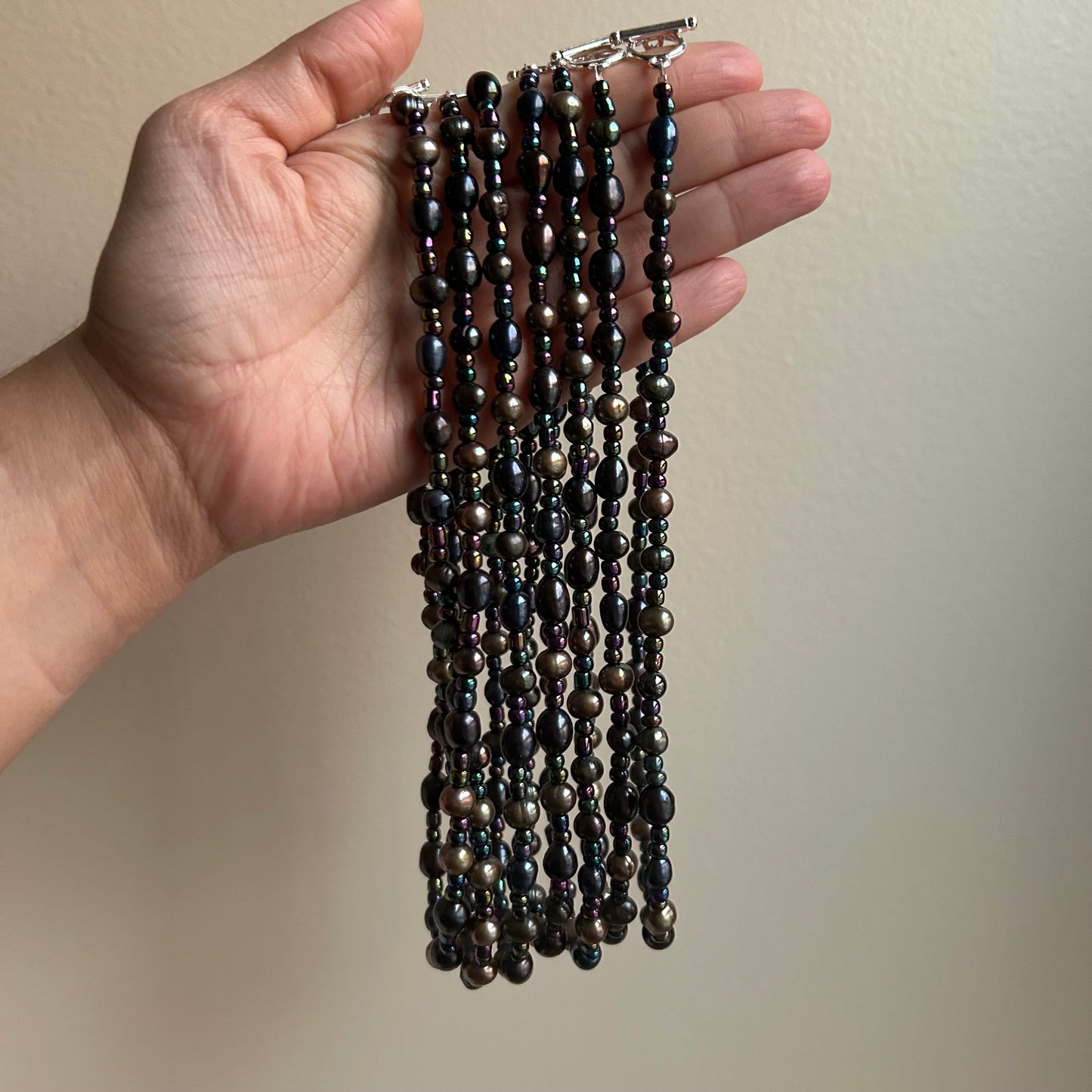 Dyed Freshwater Pearl Beaded Necklace