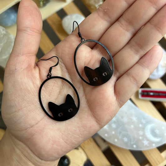 Peek-A-Boo Cat Earrings