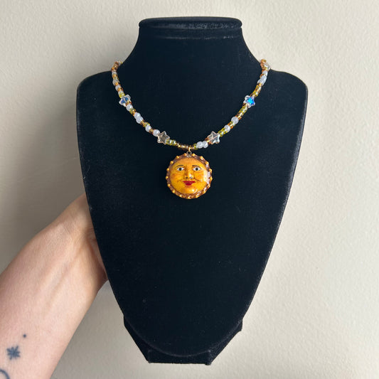 Here Comes the Sun Beaded Necklace