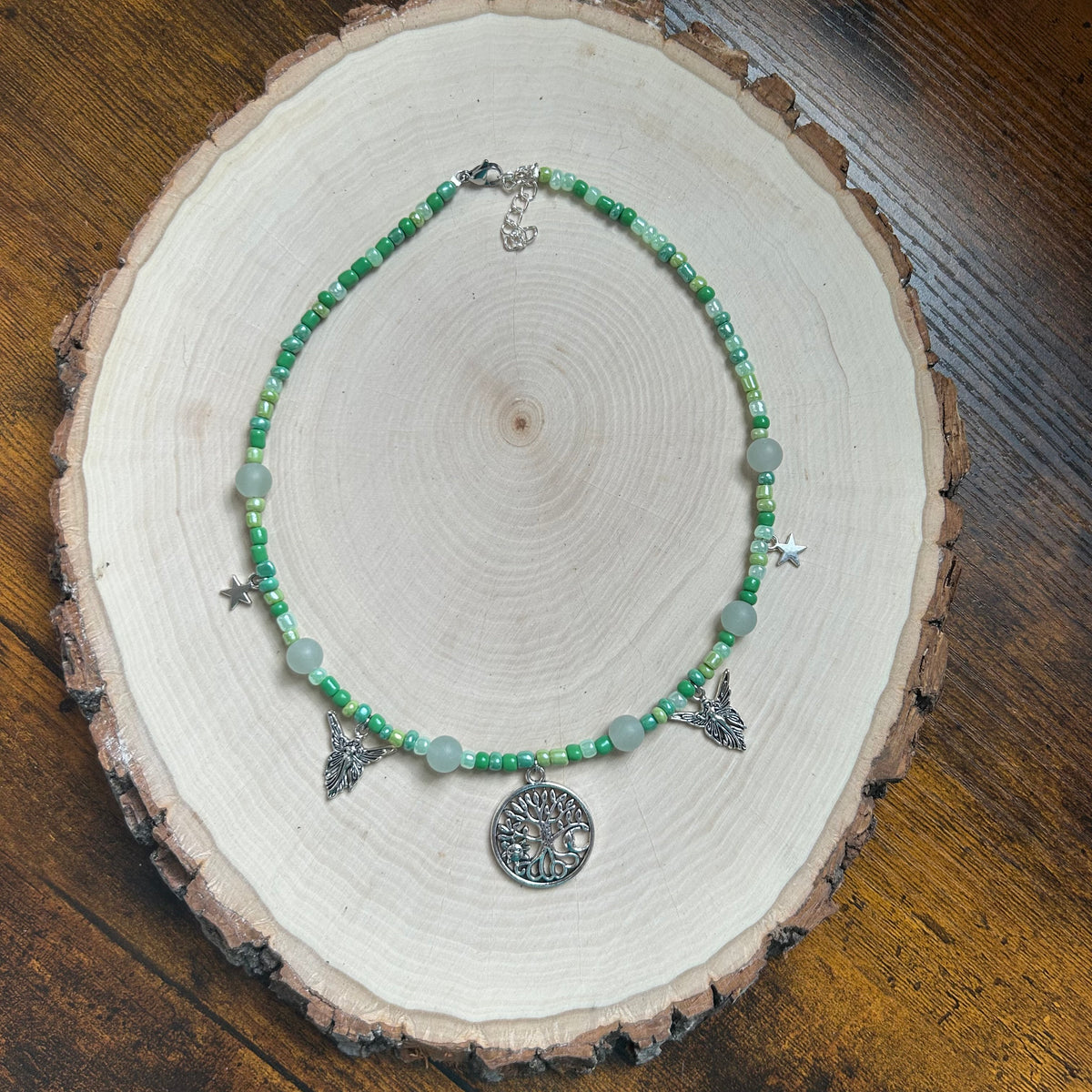 Garden Angel Beaded Necklace