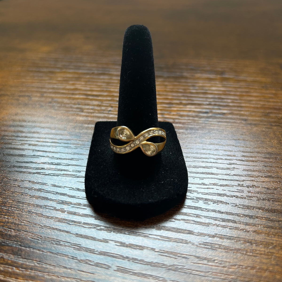 Vintage Crossover Cocktail Ring Size US 8.5