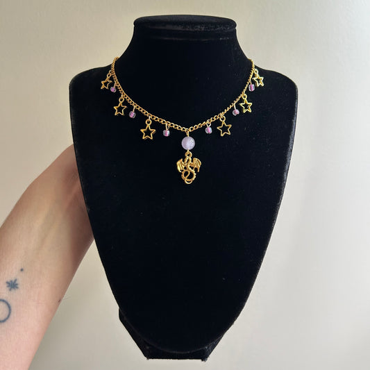 Amethyst Dragon Necklace
