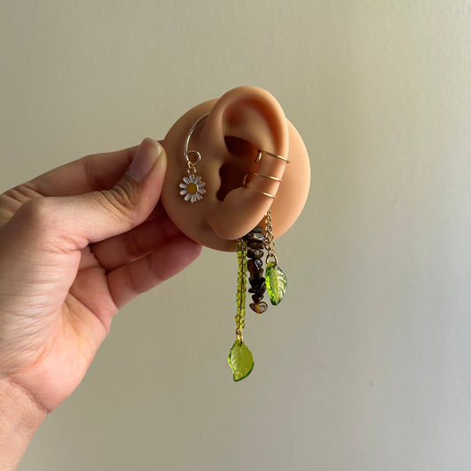 Cottagecore Tigers Eye Ear Cuffs