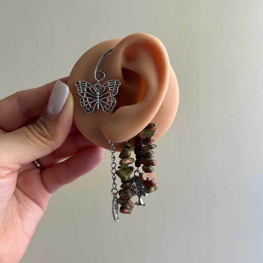 Unakite Harmony Ear Cuffs