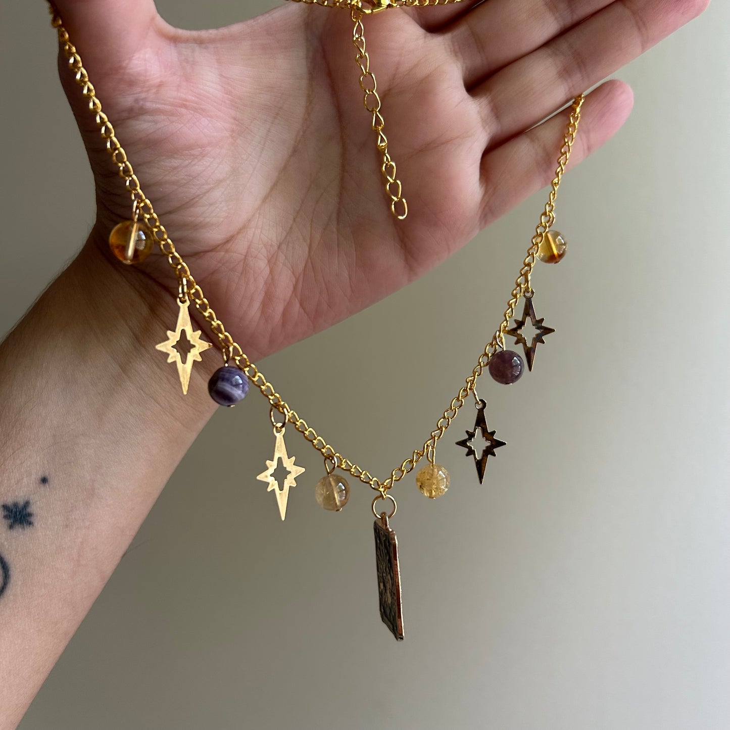 The Lovers Tarot Card Necklace