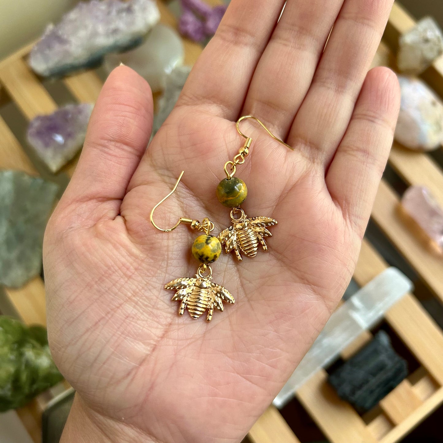 Bumblebee Jasper Earrings