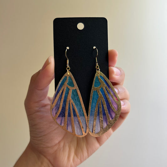 Fabric Butterfly Wing Earrings
