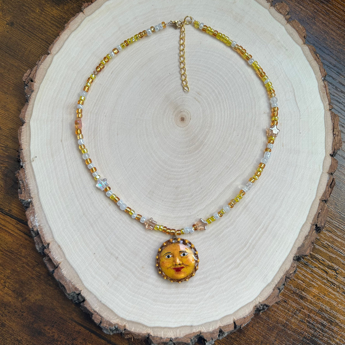 Here Comes the Sun Beaded Necklace