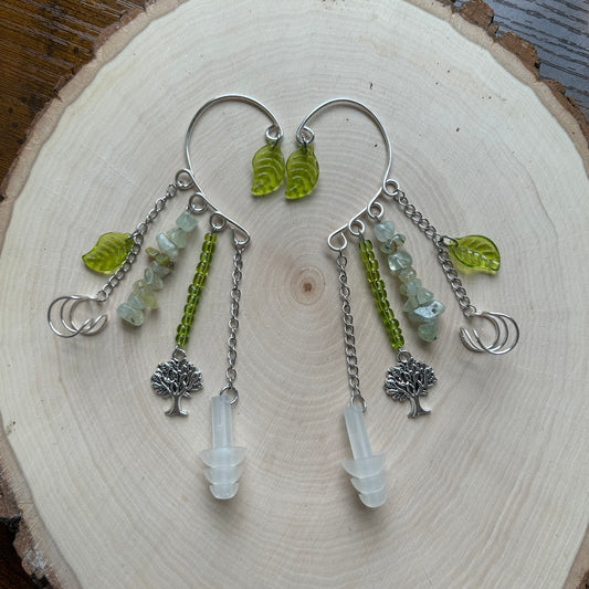 Green Tree Earplug Ear Cuffs
