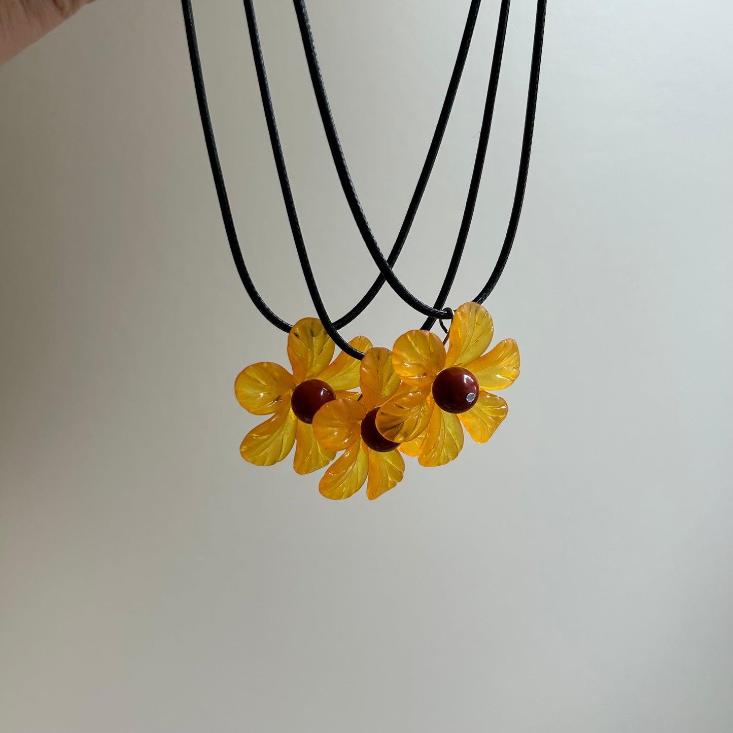 Orange Flower Layering Necklace