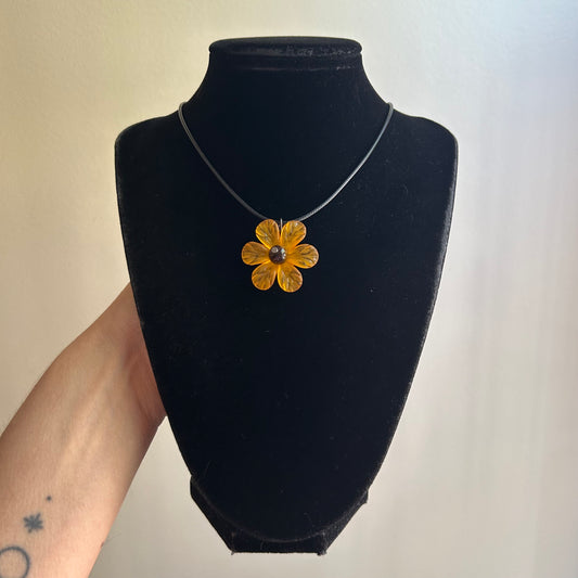 Tigers Eye Flower Necklaces
