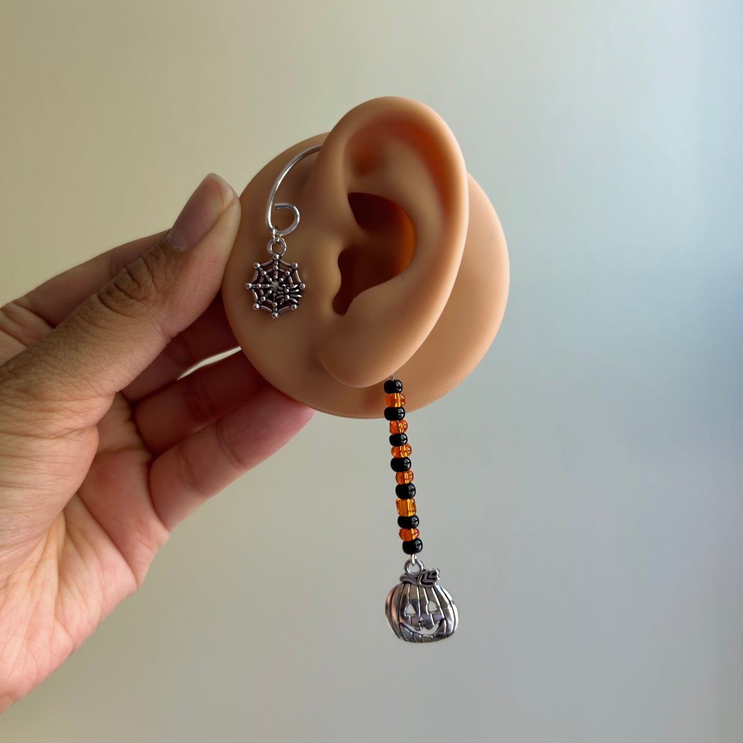 Jack-O-Lantern Ear Cuffs