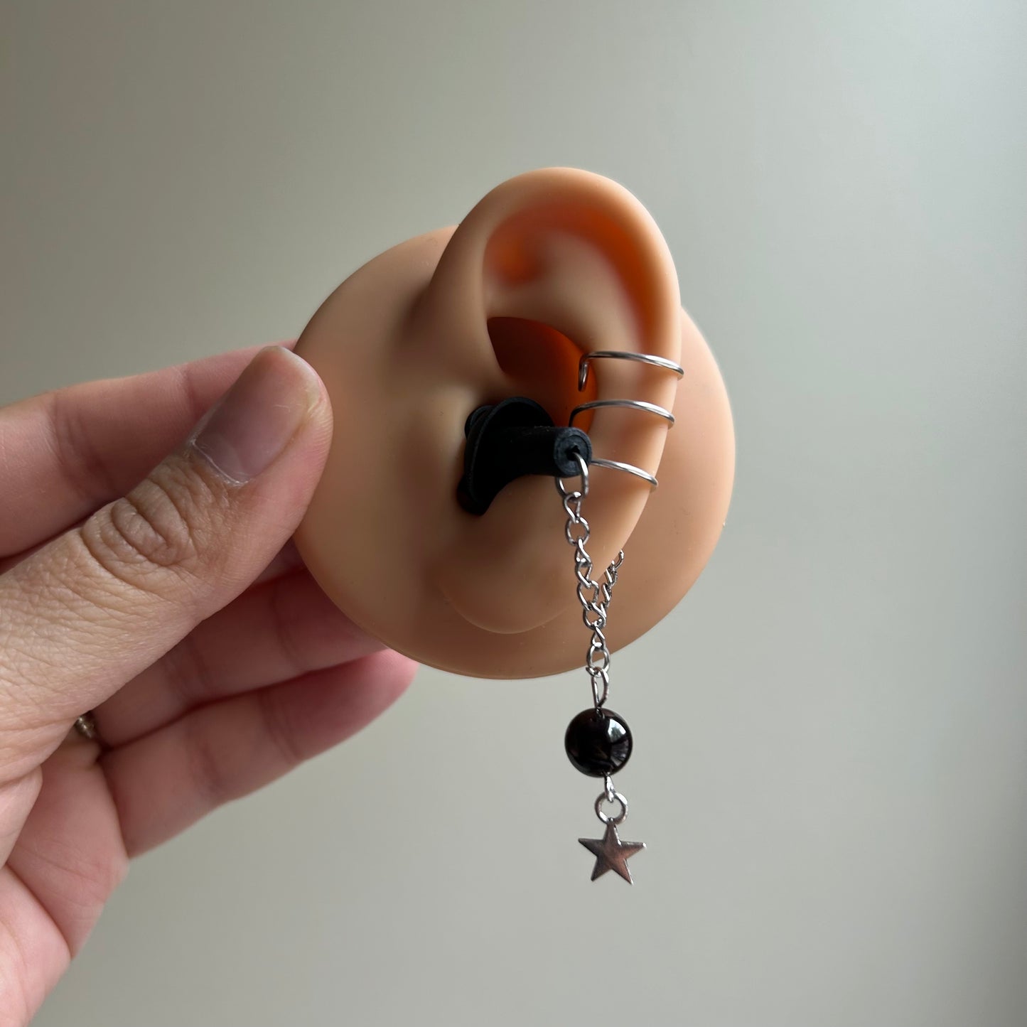 Garnet Star Earplug Ear Cuffs