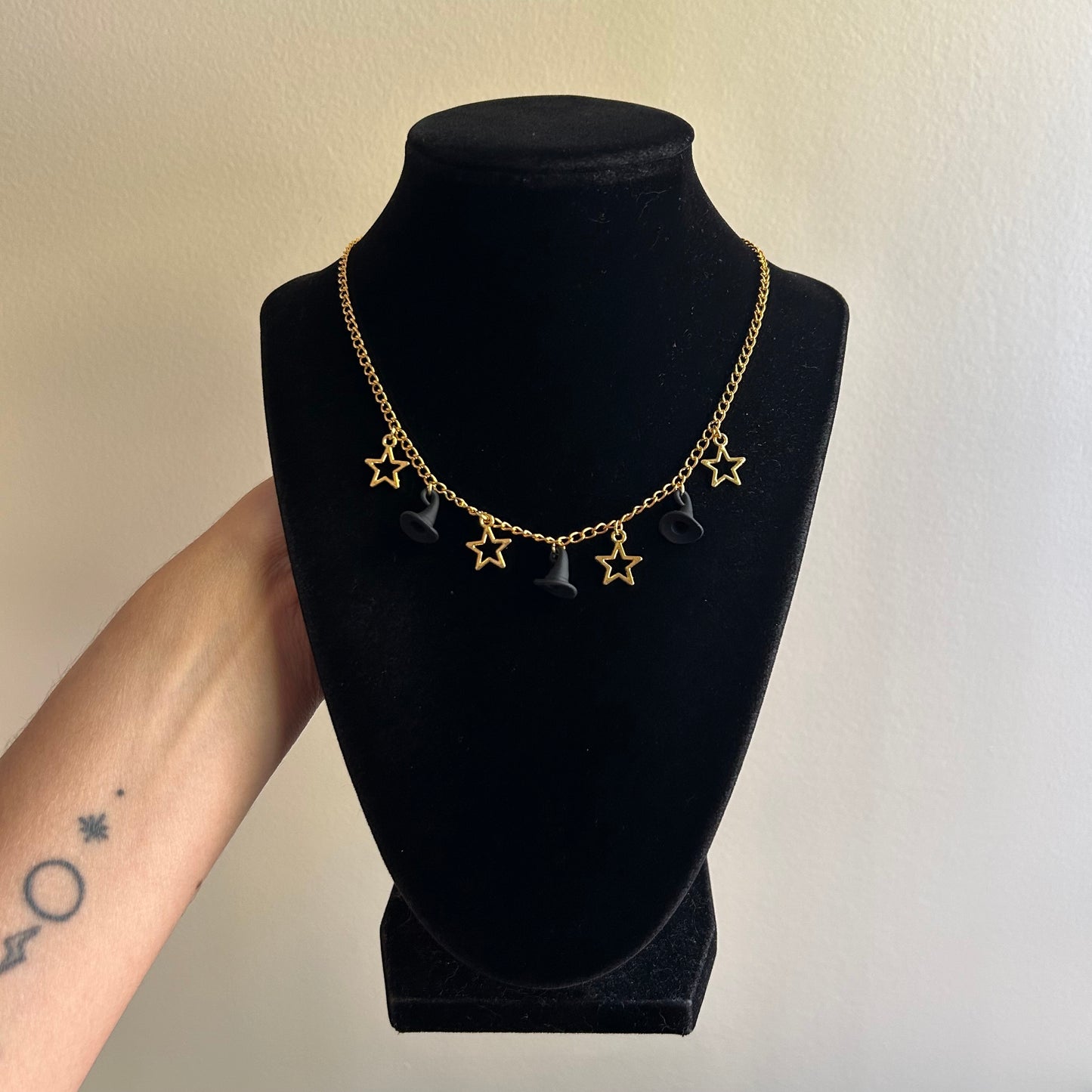 Witch Hat & Star Necklace