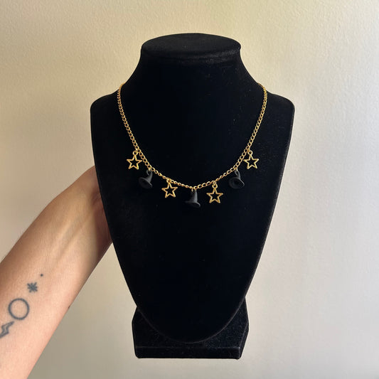 Witch Hat & Star Necklace