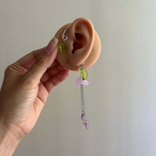 Purple Tulip Ear Cuffs