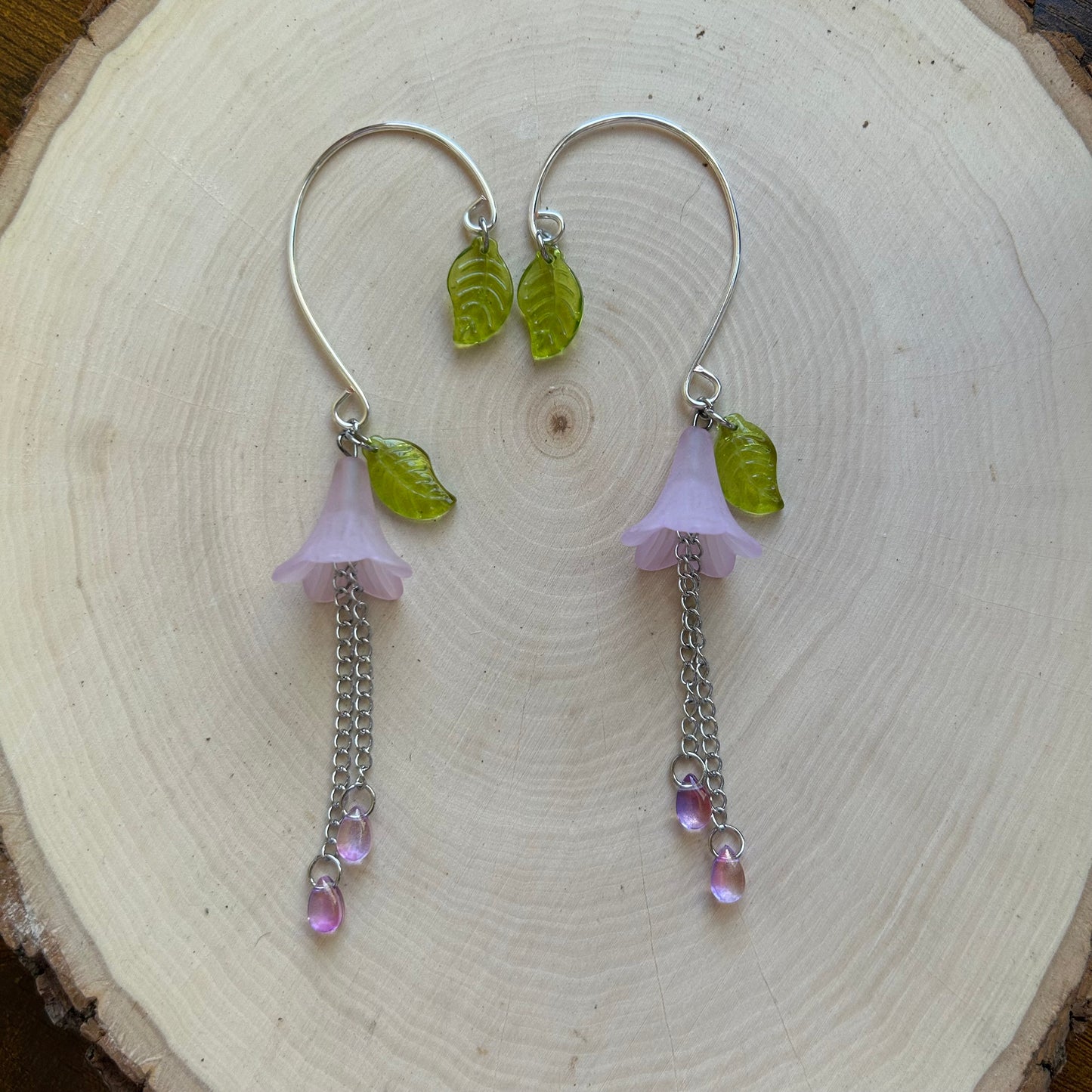 Purple Tulip Ear Cuffs