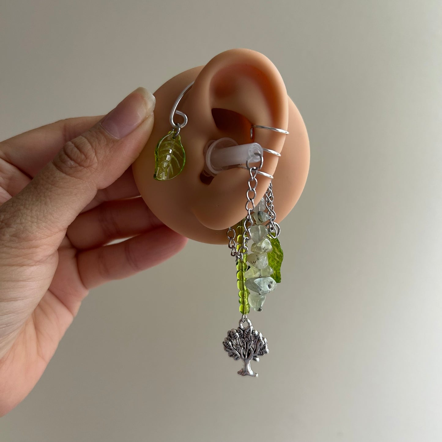 Green Tree Earplug Ear Cuffs