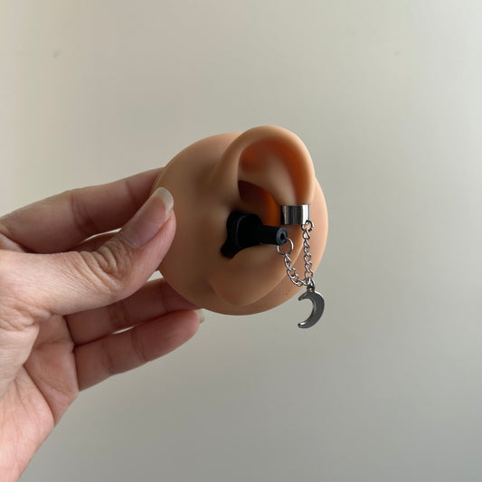 Silver Moon Earplug Ear Cuffs