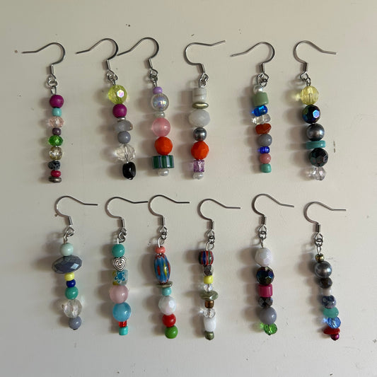 Mystery Bead Bucket Earrings