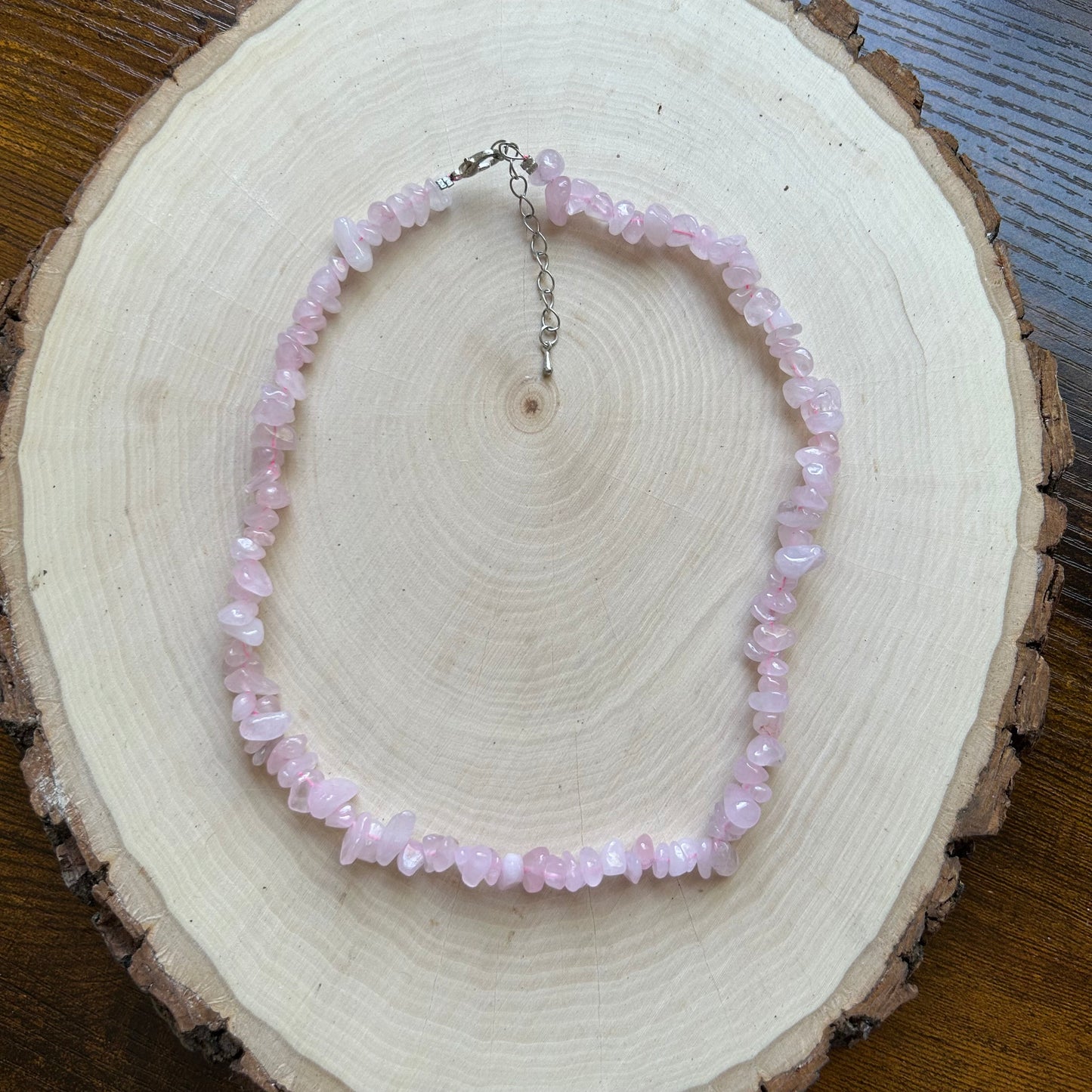 Rose Quartz Crystal Choker