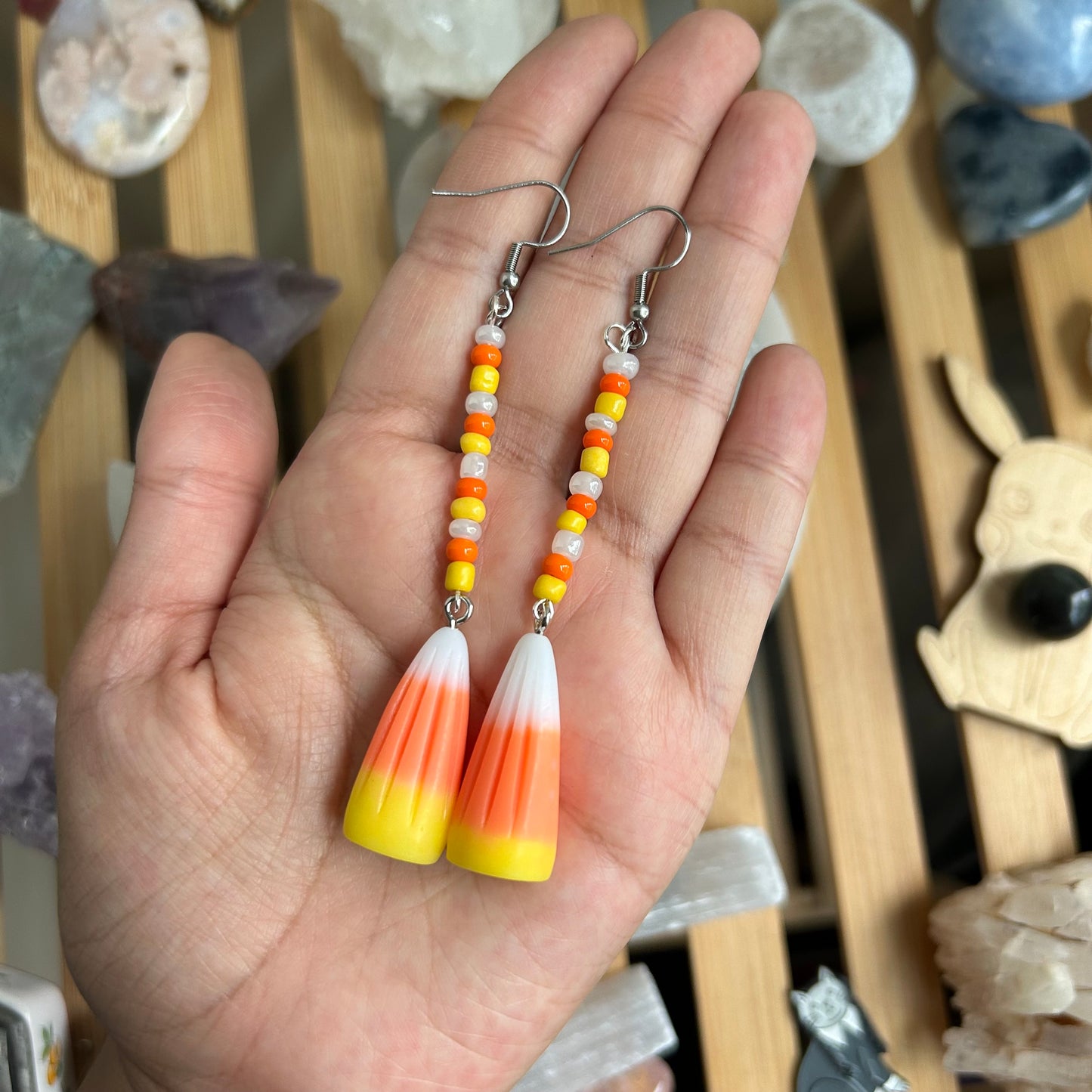 Candy Corn Earrings