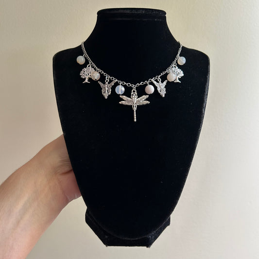 Flower Agate Fairy Necklace