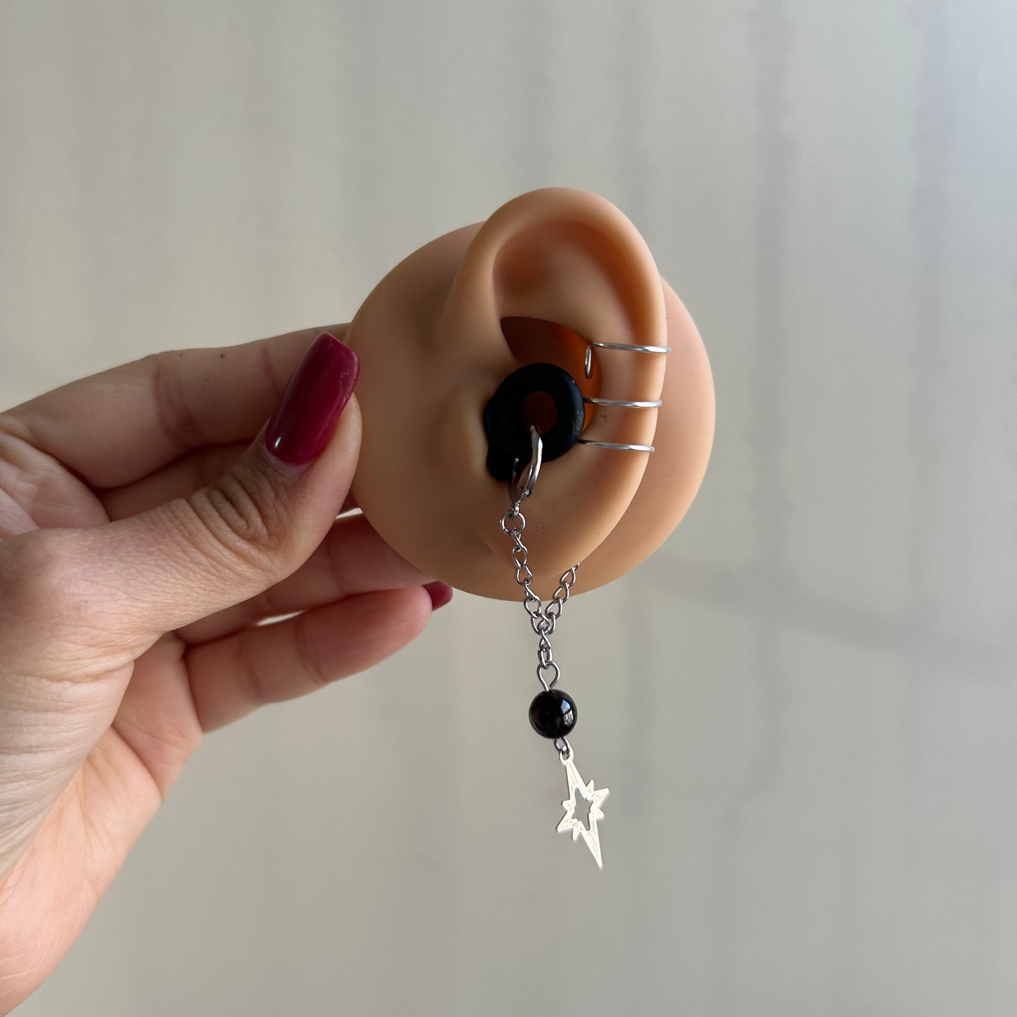 Garnet Star LOOP Earplug Ear Cuffs *LOOPS NOT INCLUDED*