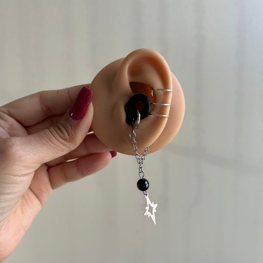 Garnet Star LOOP Earplug Ear Cuffs *LOOPS NOT INCLUDED*