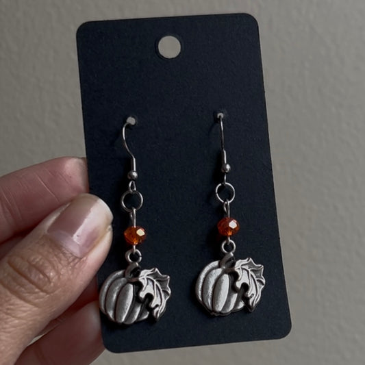 Sparkle Pumpkin Earrings