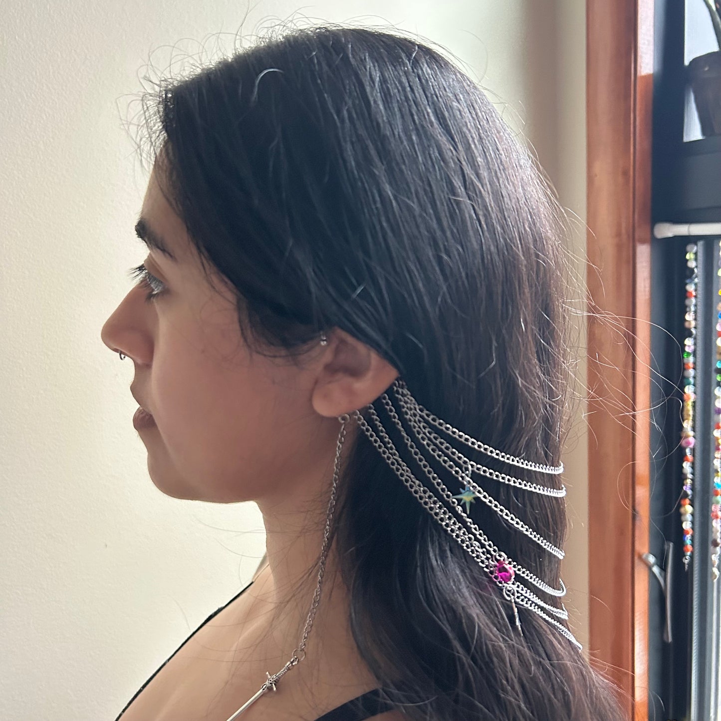 Celestial Sword Veil Ear Cuffs