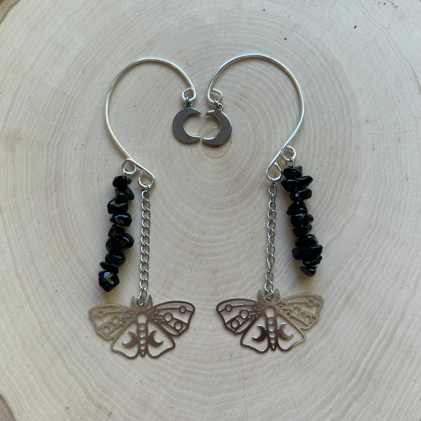 Midnight Moth Ear Cuffs